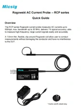Quick Guide - Rogowski AC current probe RCP Series