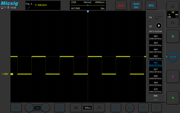 Oscilloscope waveform capture