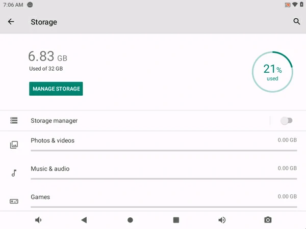 Upgraded 32GB Internal Storage