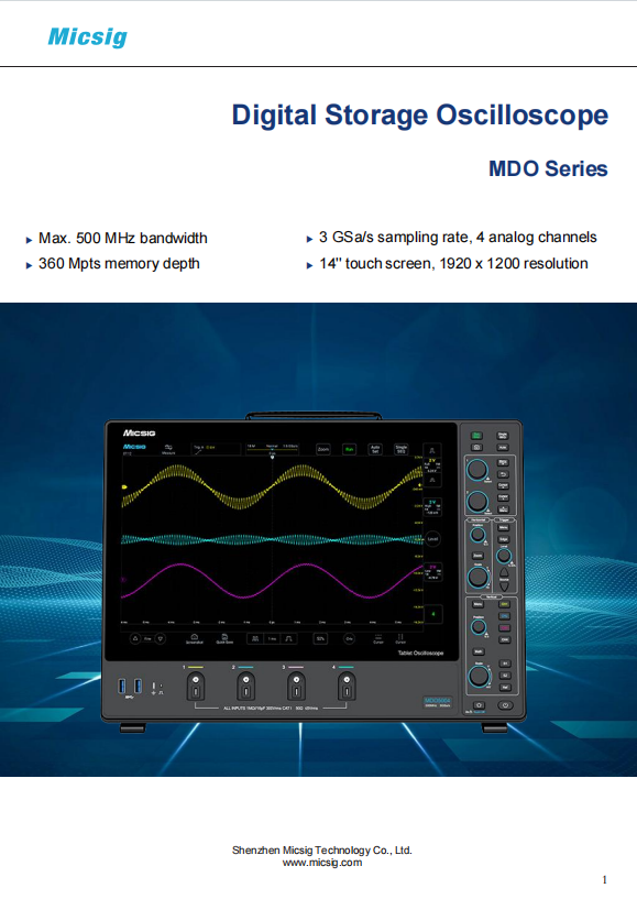 Datasheet - GEN 5 Digital Oscilloscope MDO Series