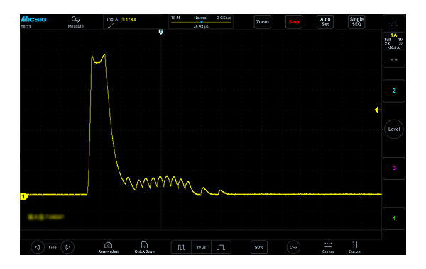 Observe Surge Current