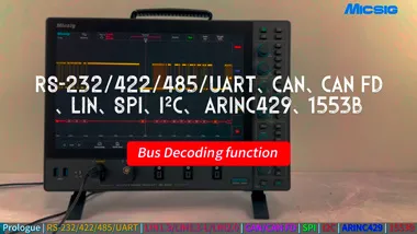 Micsig Oscilloscope Bus DecodingFunction Operation and Demonstration
