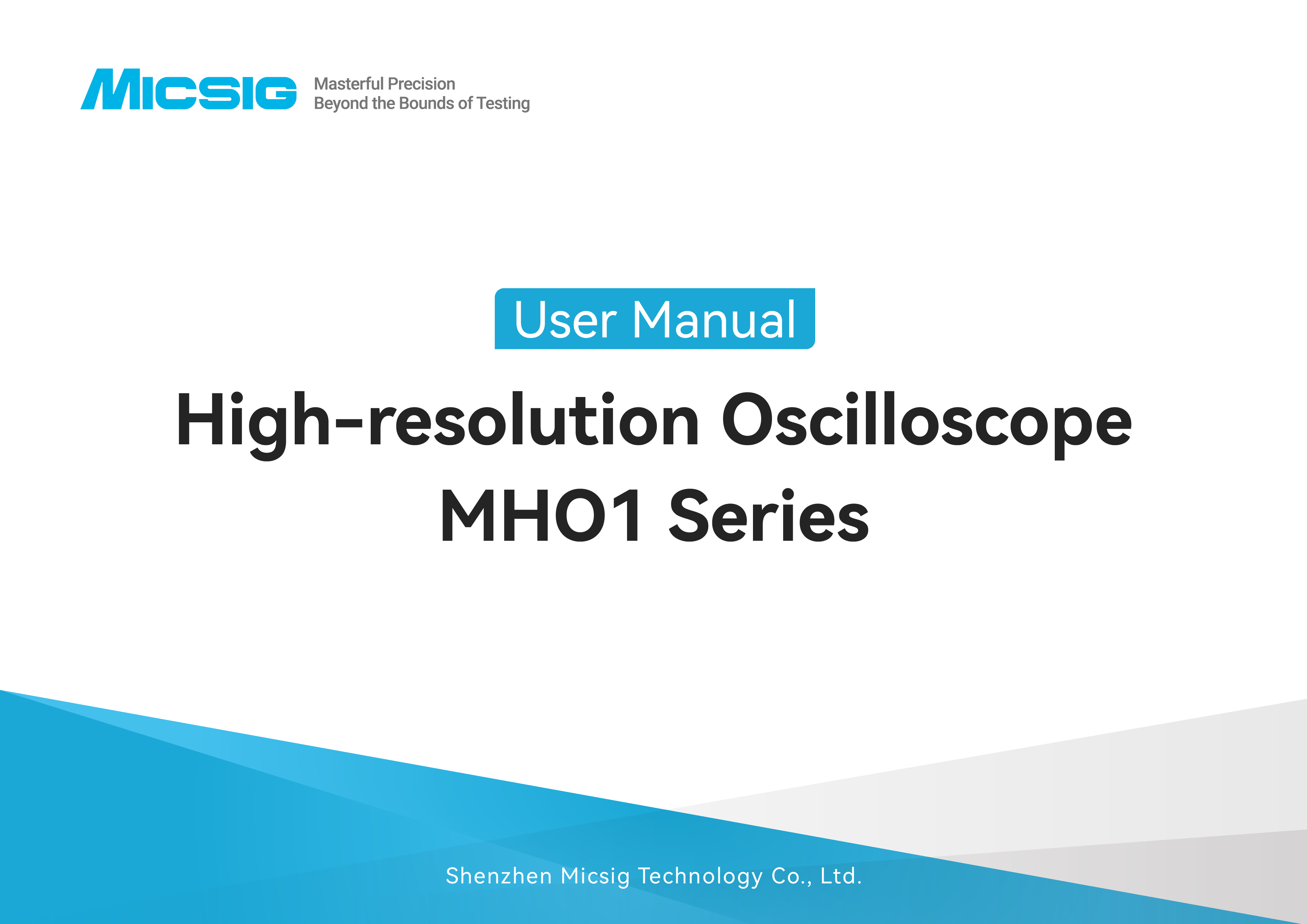 User Manual - HighResolution TabletOscilloscope MHO1 Series[ENG]