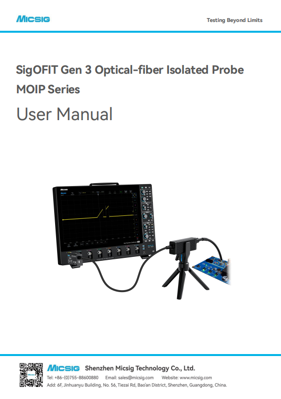 User Manual - SigOFIT Gen3 optical-fiber isolated probe