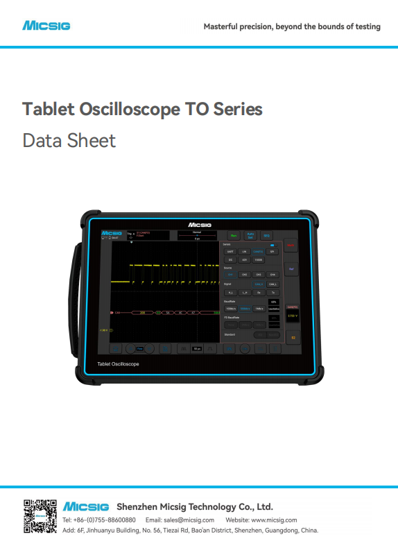 Datasheet - GEN 4 Tablet Oscilloscope TO Series