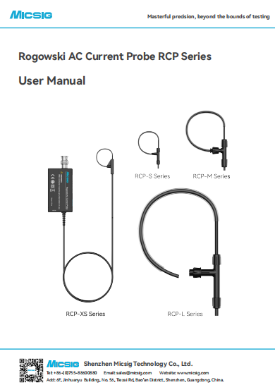 User Manual - RogowskiAC Current Probe RCPSeries
