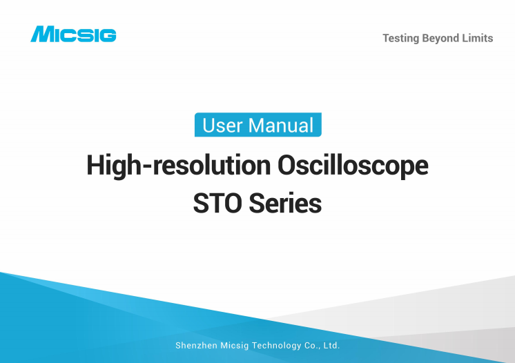 User Manual - High Resolution Tablet Oscilloscope STO Series