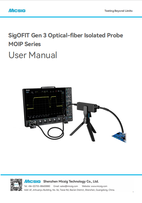 User Manual - SigOFIT Gen3 optical-fiber isolated probe