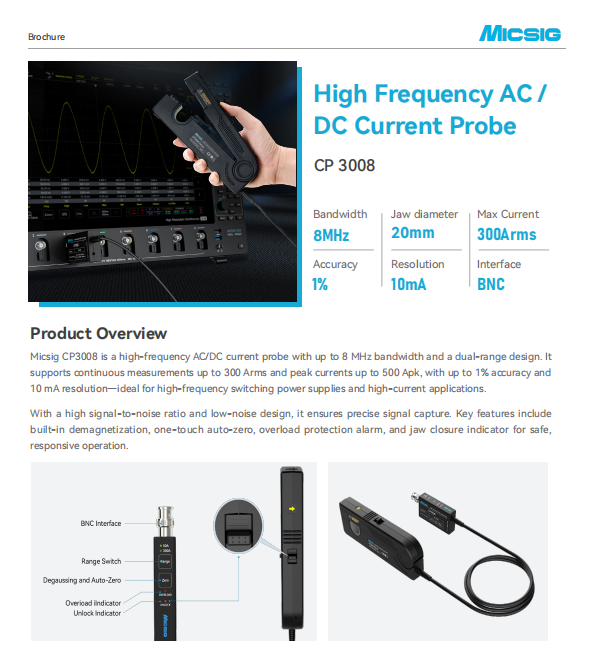 Brochure - High-Frequency AC/DC Current Probe Series CP3008 [ENG]