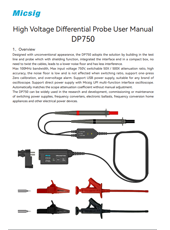 High Voltage Differential Probe DP750 User Manual