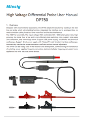 User Manual - High Voltage Differential Probe DP750