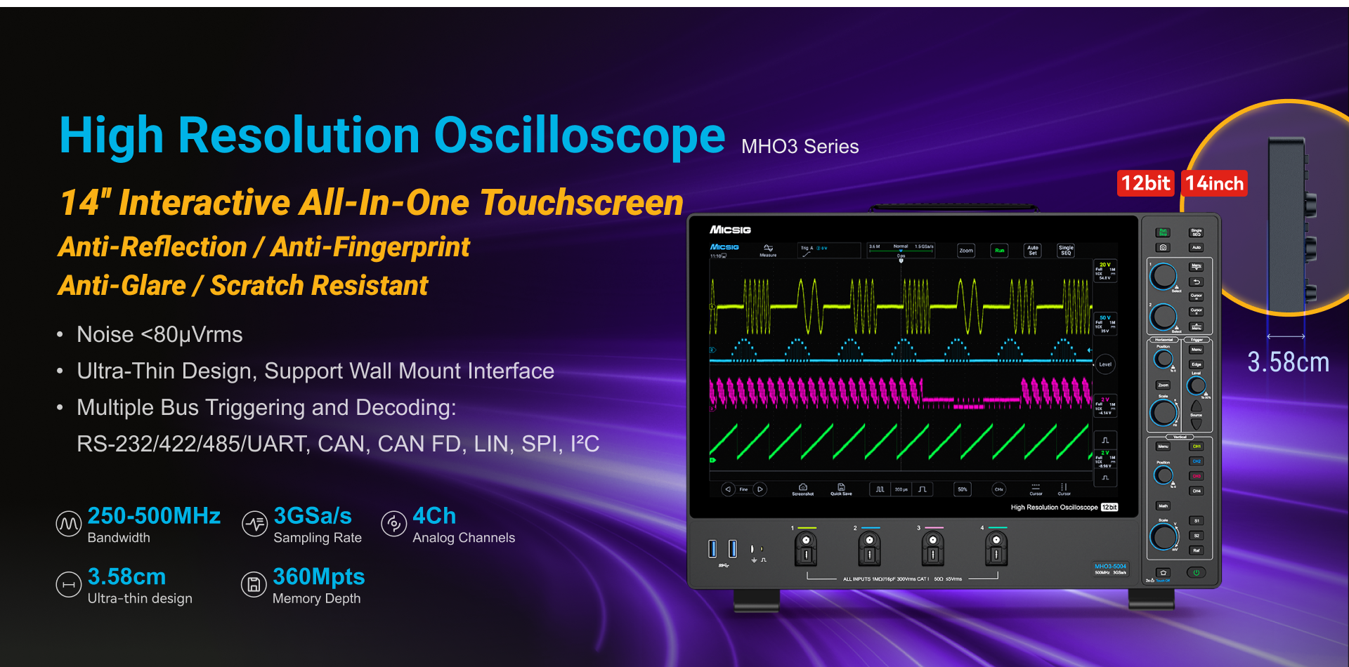 High Resolution Oscilloscope MHO Series