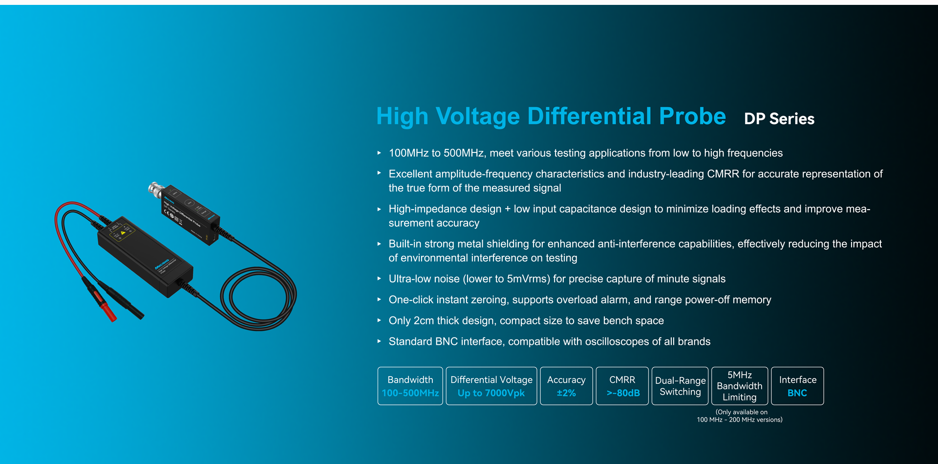 High Voltage Differential Probe DP Series