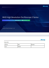 User Manual - MHO High Resolution Oscilloscope 3 Series