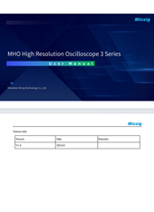 User Manual - High Resolution Oscilloscope MHO 3 Series