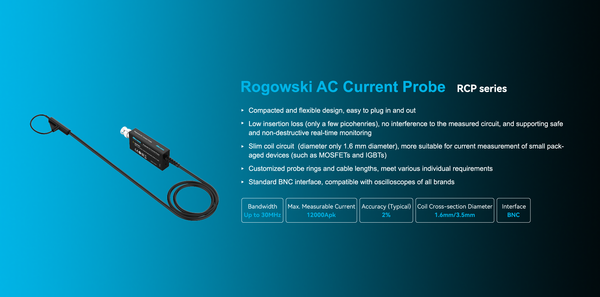 Rogowski AC Current Probe RCP series