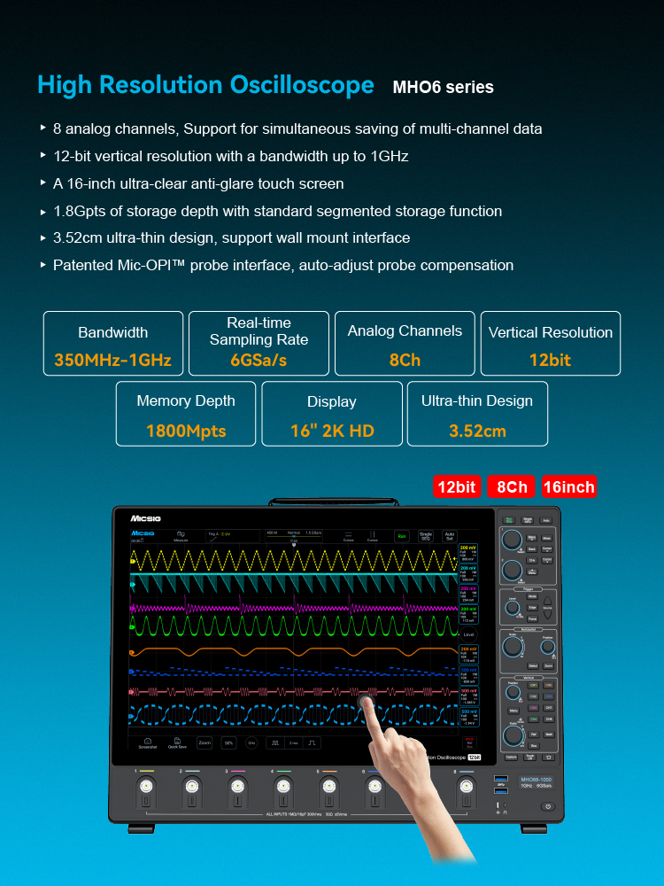 High Resolution Oscilloscope MHO 6 Series