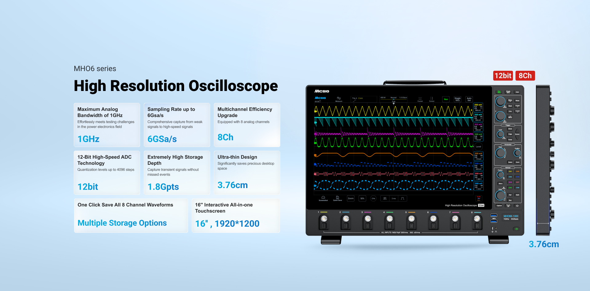 High Resolution Oscilloscope MHO 6 Series