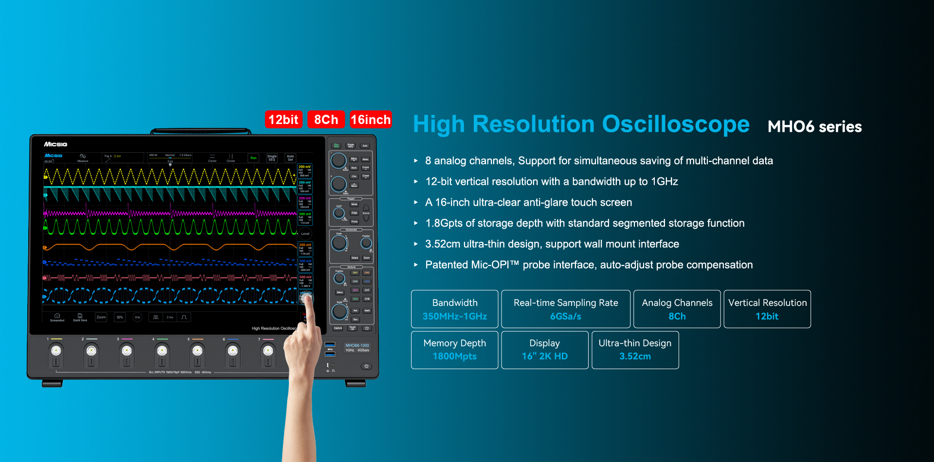 High Resolution Oscilloscope MHO 6 Series