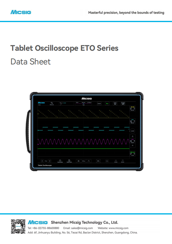 Datasheet - GEN 5 Tablet Oscilloscope ETO Series