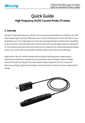 Quick Guide - *New High Frequency AC / DC Current Probe CP Series