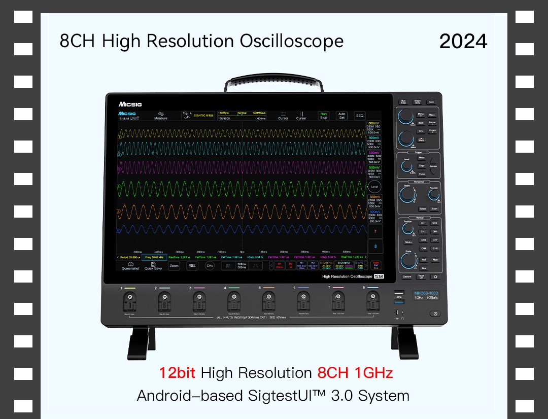 8CH High Resolution Oscilloscope MHO 6 Series