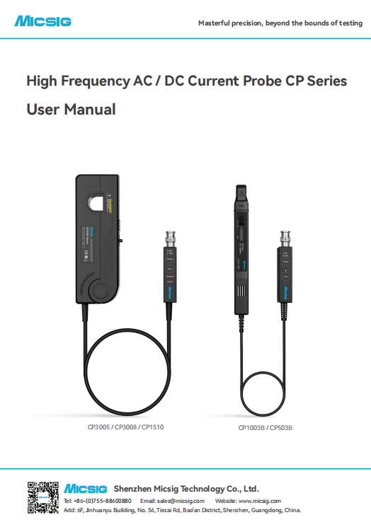 User Manual - High Frequency AC/DC Current Probe CP Series
