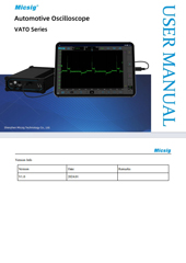 User Manual - Automotive Oscilloscope VATO Series